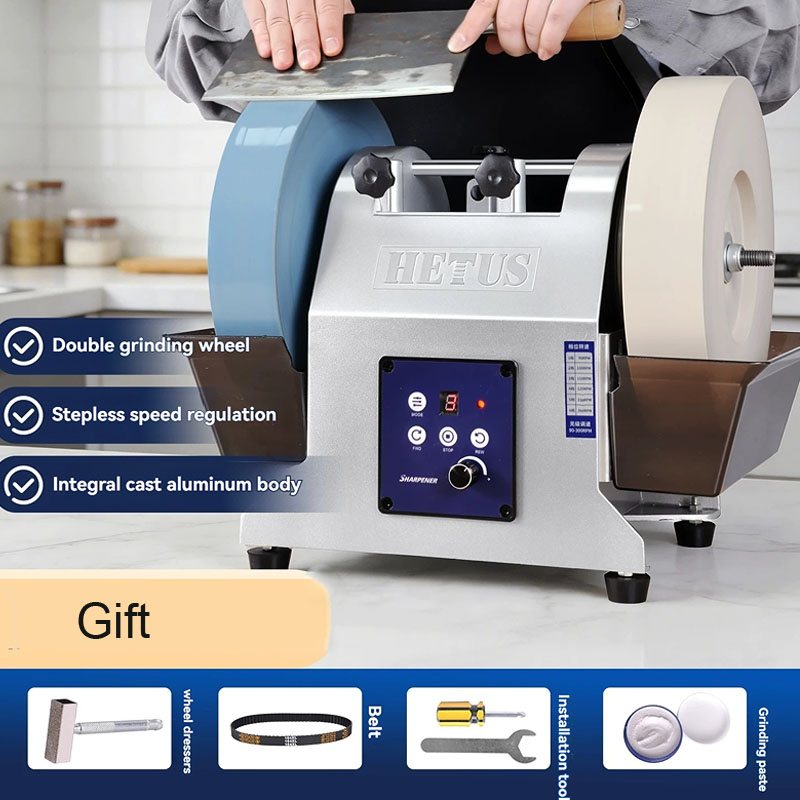 Commercial Kitchen Knife Sharpener - Affilatrice elettrica a doppia ruota da