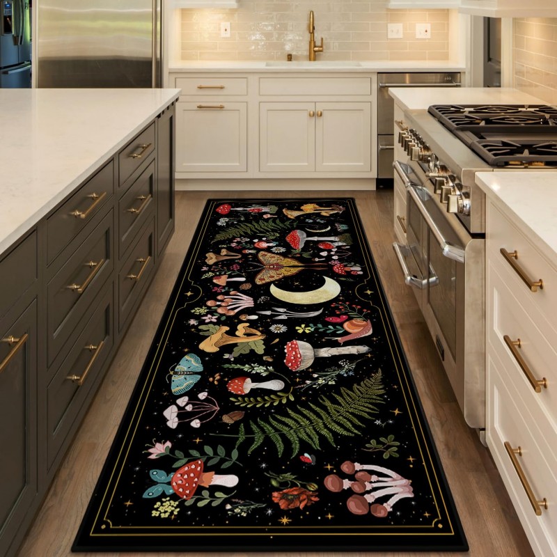 Commercial Kitchen Background - Tappeto persiano floreale beige con motivo