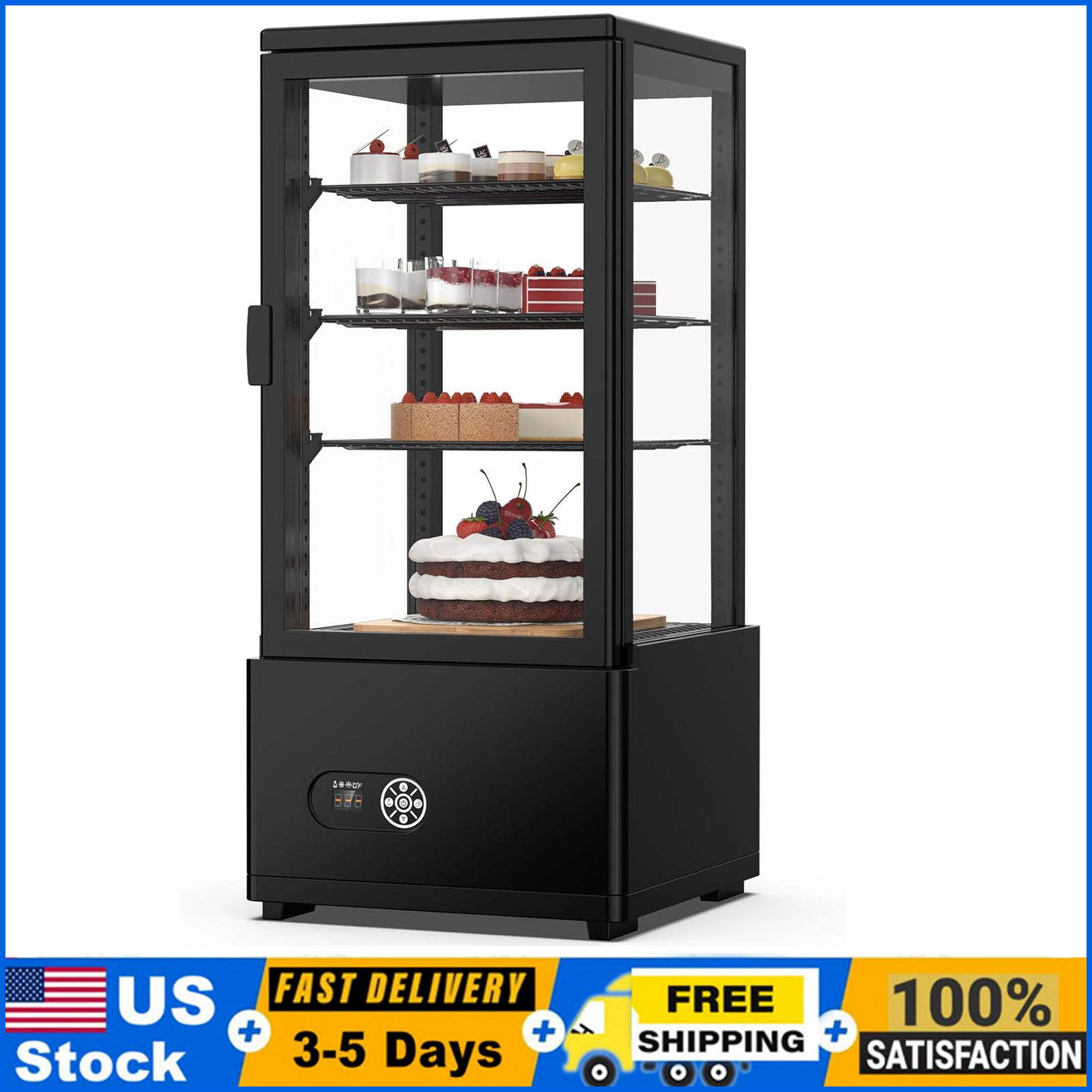 Refrigerated Display Case - Frigorifero Espositore Commerciale, 3 Cu. Vetrina