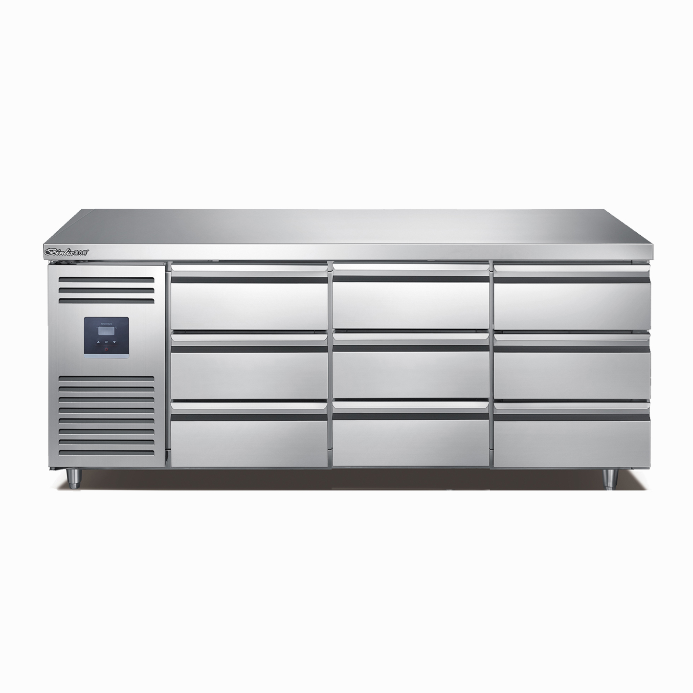 Refrigerated Display Case - Frigorifero da Lavoro Regolabile in Acciaio