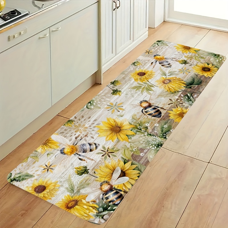 Commercial Kitchen Background - Tappeto runner lungo con stampa floreale