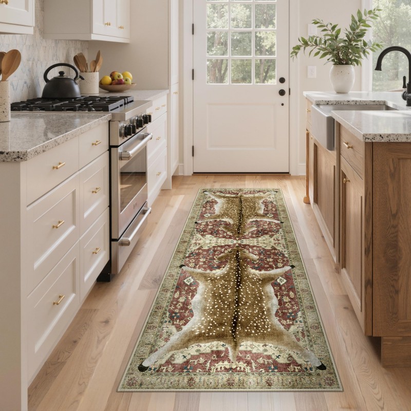 Commercial Kitchen Background - Tappeto con motivo a farfalla e