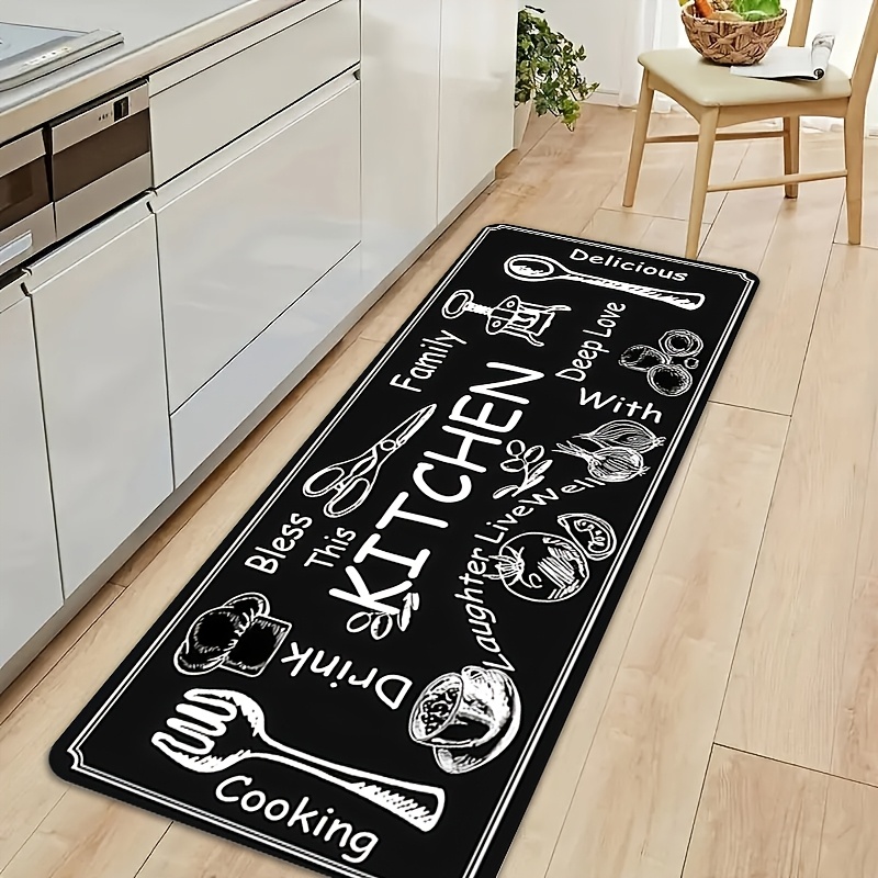 Commercial Kitchen Zones - Tappeto Runner Antiscivolo Decorativo con Stampa