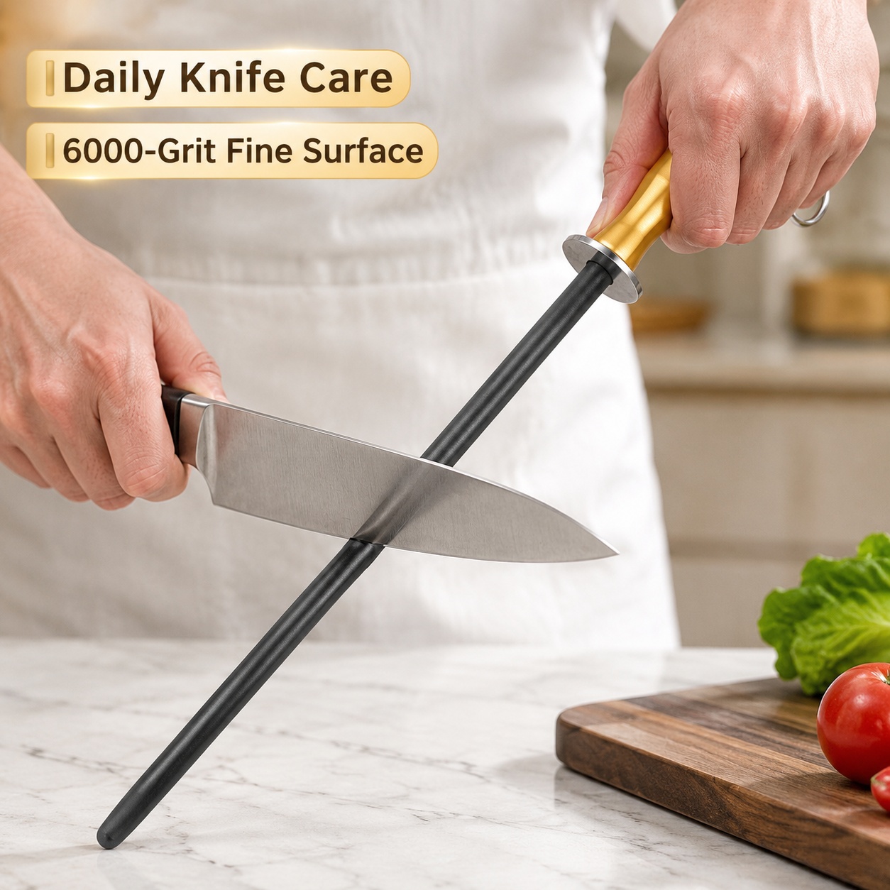 Commercial Kitchen Knife Sharpener - Affilacoltelli Professionale, Acciaio per Affilatura da