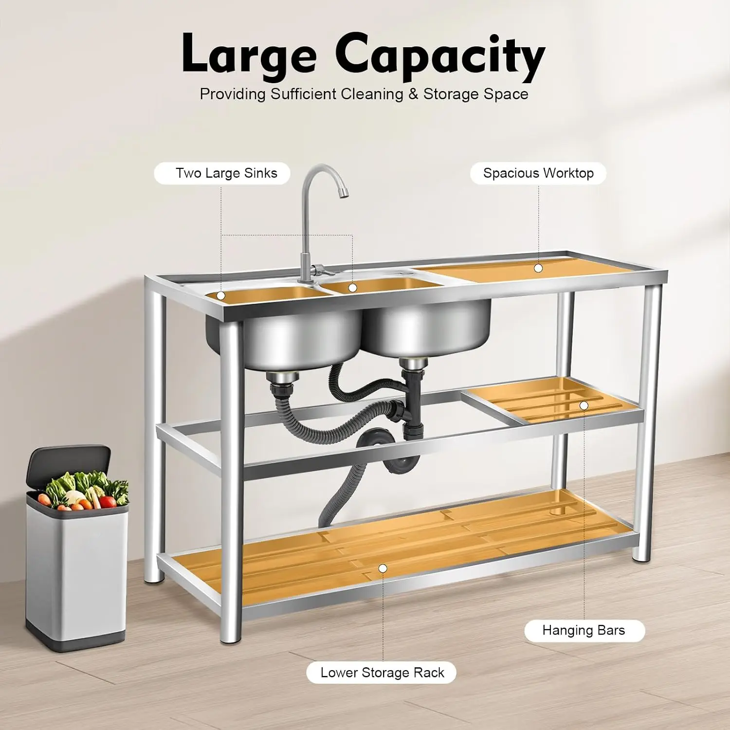 Lavello da Cucina Autoportante - Commercial Kitchen Worktops recensione e prezzo