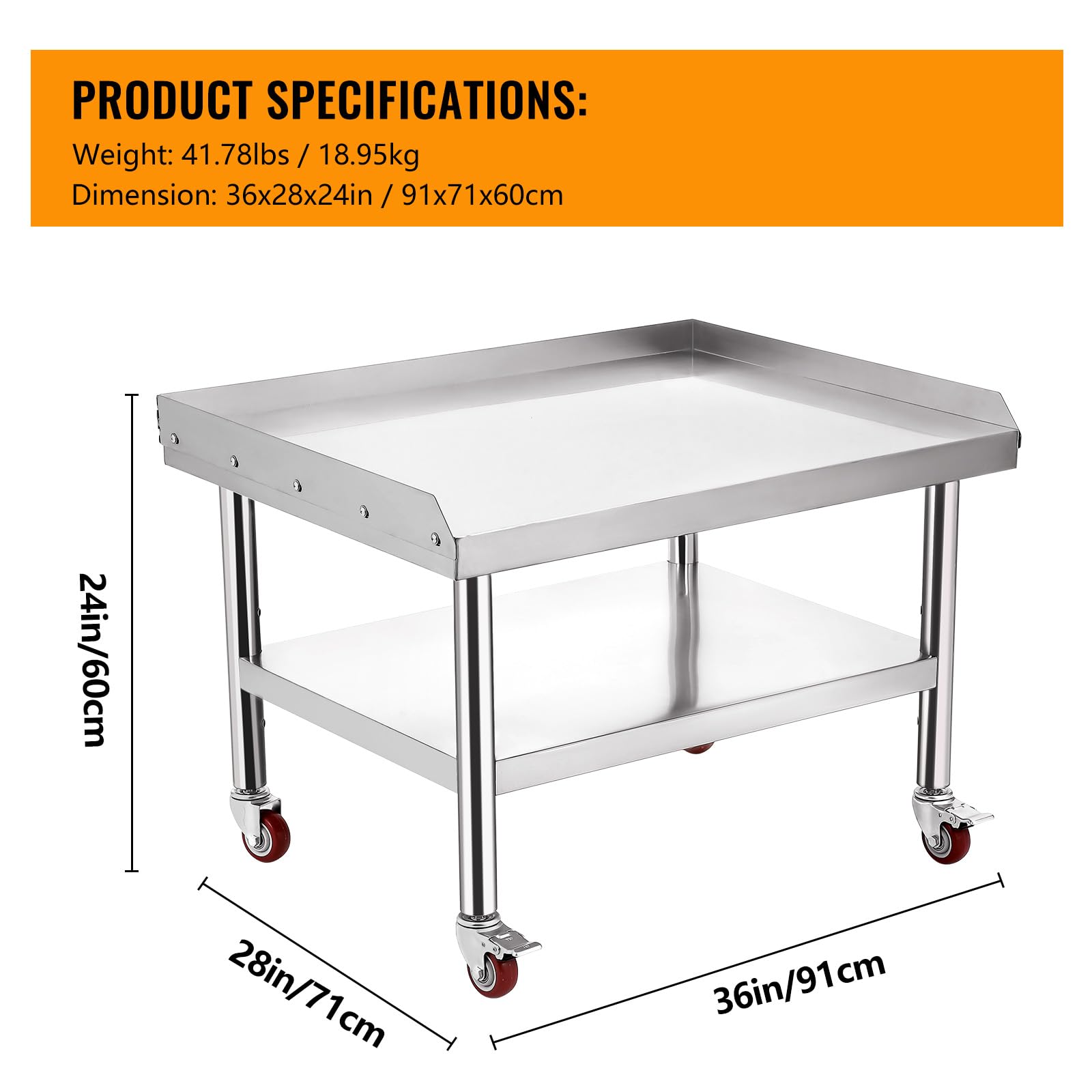 Tavolo da Lavoro in Acciaio In - Commercial Kitchen Worktops recensione e prezzo