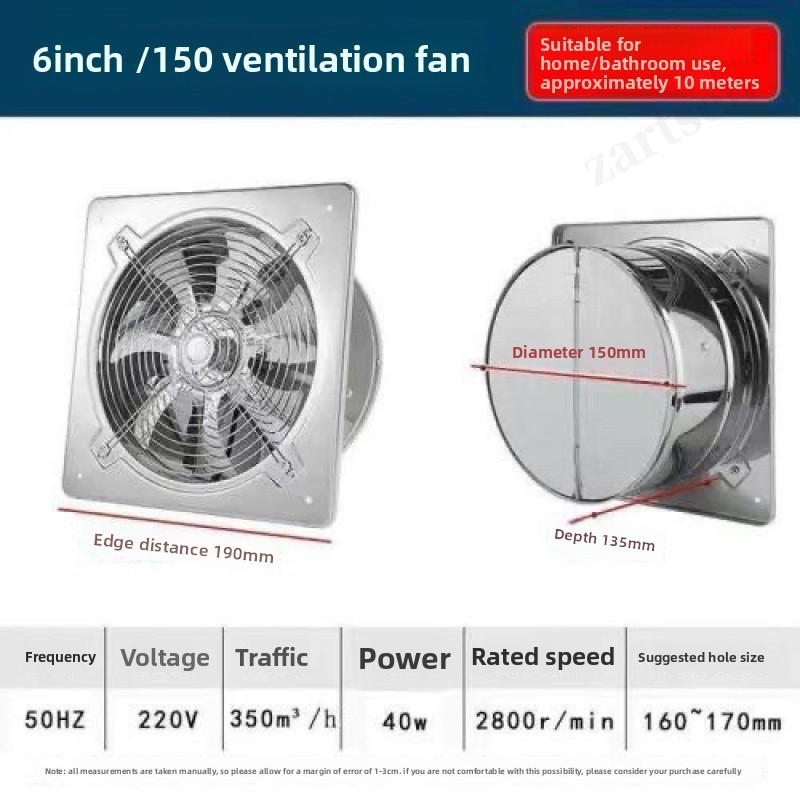 Ventilatore Estrattore da 6''/ - Commercial Kitchen Ventilation recensione e prezzo
